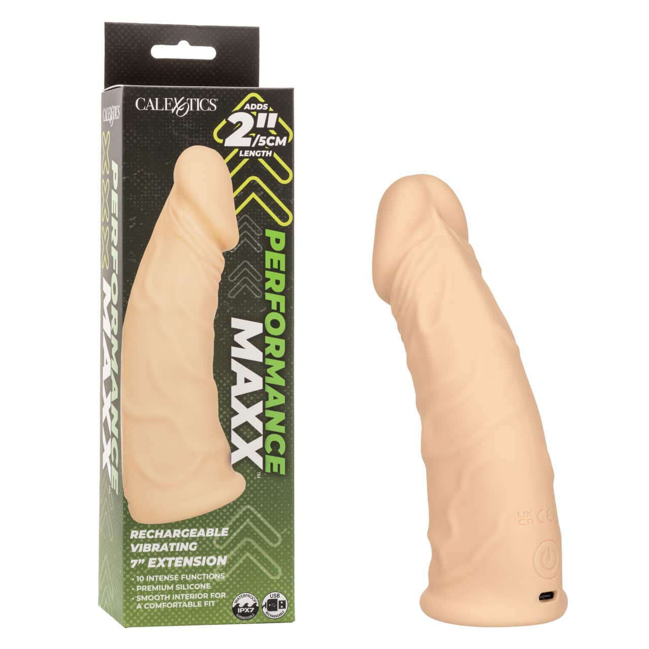 Rechargeable Vibrating Extension 7 Ivory